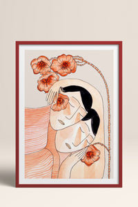 HOMEPACK Ahşap Çerçeveli Tablo Çerçeveli Poster Sanatsal Modern Duvar Dekoru TK-779