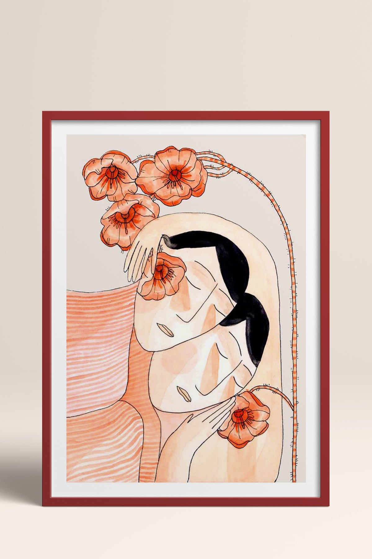 HOMEPACK Ahşap Çerçeveli Tablo Çerçeveli Poster Sanatsal Modern Duvar Dekoru TK-779