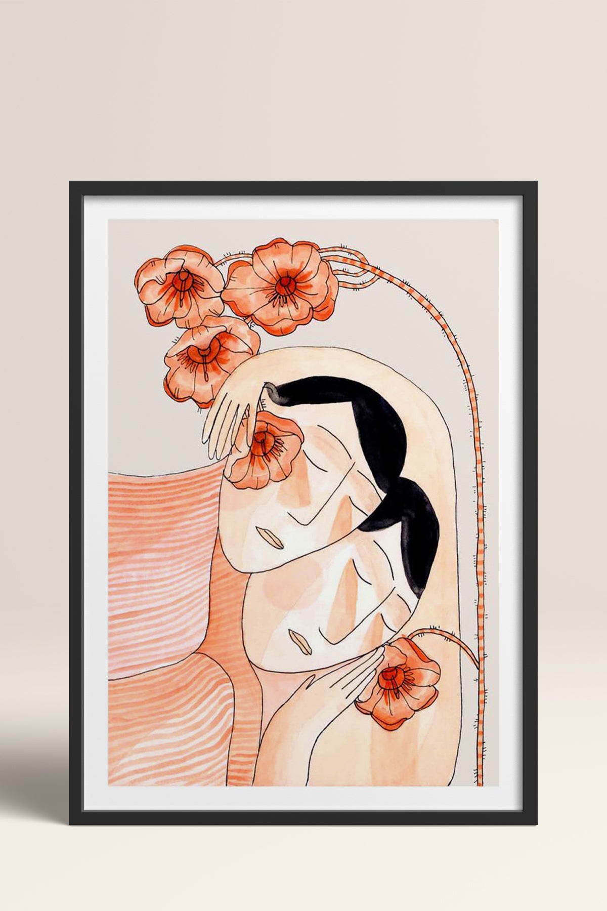 HOMEPACK Ahşap Çerçeveli Tablo Çerçeveli Poster Sanatsal Modern Duvar Dekoru TK-779
