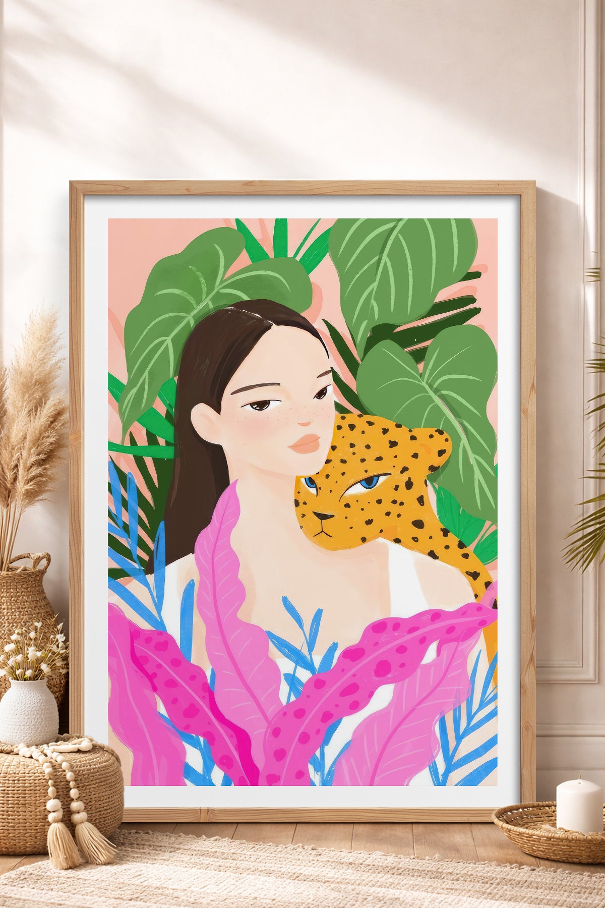 HOMEPACK Ahşap Çerçeveli Tablo Çerçeveli Poster Sanatsal Modern Duvar Dekoru TK-780