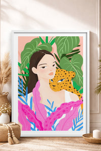 HOMEPACK Ahşap Çerçeveli Tablo Çerçeveli Poster Sanatsal Modern Duvar Dekoru TK-780