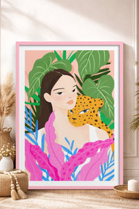 HOMEPACK Ahşap Çerçeveli Tablo Çerçeveli Poster Sanatsal Modern Duvar Dekoru TK-780