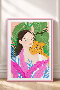 HOMEPACK Ahşap Çerçeveli Tablo Çerçeveli Poster Sanatsal Modern Duvar Dekoru TK-780