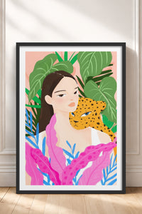 HOMEPACK Ahşap Çerçeveli Tablo Çerçeveli Poster Sanatsal Modern Duvar Dekoru TK-780