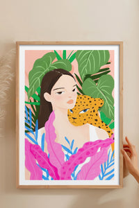 HOMEPACK Ahşap Çerçeveli Tablo Çerçeveli Poster Sanatsal Modern Duvar Dekoru TK-780
