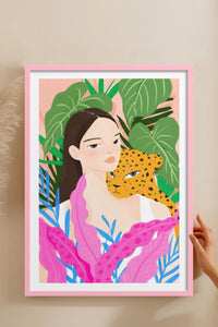 HOMEPACK Ahşap Çerçeveli Tablo Çerçeveli Poster Sanatsal Modern Duvar Dekoru TK-780