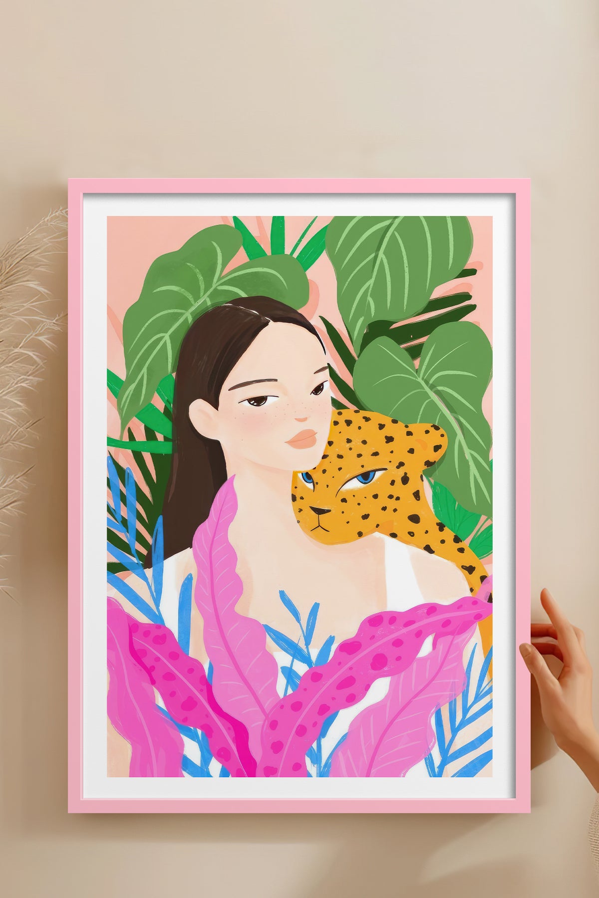 HOMEPACK Ahşap Çerçeveli Tablo Çerçeveli Poster Sanatsal Modern Duvar Dekoru TK-780
