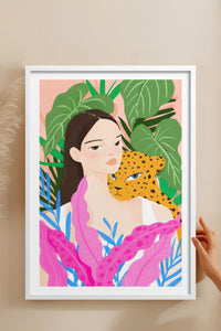 HOMEPACK Ahşap Çerçeveli Tablo Çerçeveli Poster Sanatsal Modern Duvar Dekoru TK-780