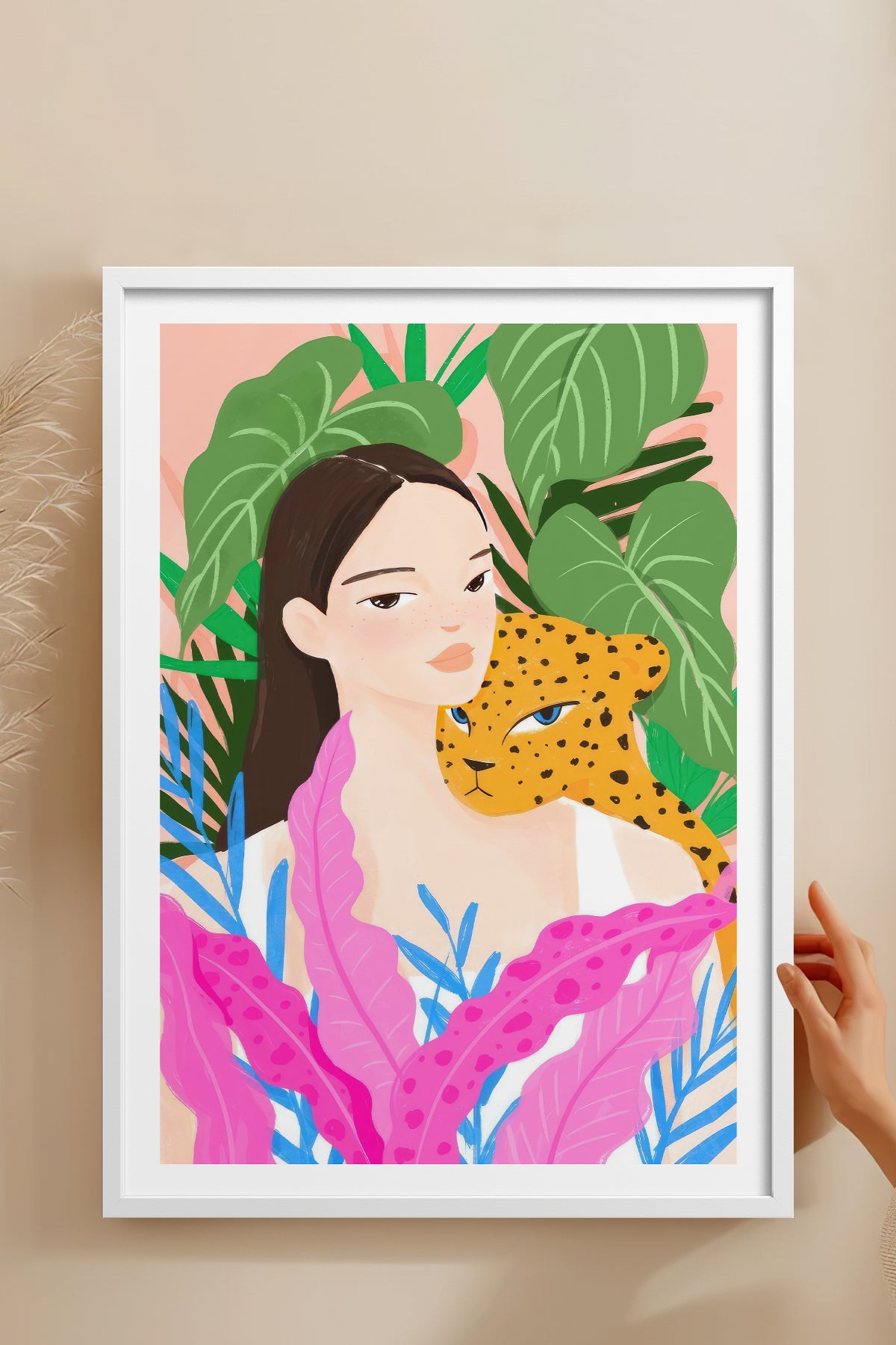 HOMEPACK Ahşap Çerçeveli Tablo Çerçeveli Poster Sanatsal Modern Duvar Dekoru TK-780