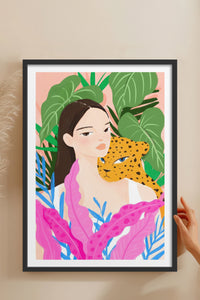 HOMEPACK Ahşap Çerçeveli Tablo Çerçeveli Poster Sanatsal Modern Duvar Dekoru TK-780