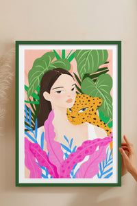 HOMEPACK Ahşap Çerçeveli Tablo Çerçeveli Poster Sanatsal Modern Duvar Dekoru TK-780