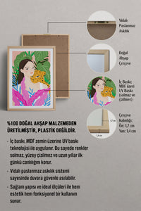HOMEPACK Ahşap Çerçeveli Tablo Çerçeveli Poster Sanatsal Modern Duvar Dekoru TK-780