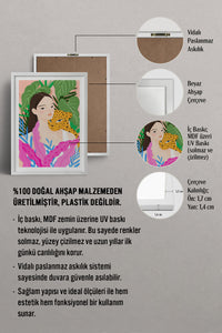 HOMEPACK Ahşap Çerçeveli Tablo Çerçeveli Poster Sanatsal Modern Duvar Dekoru TK-780