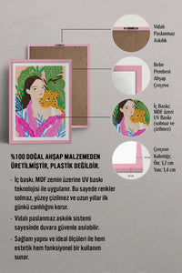 HOMEPACK Ahşap Çerçeveli Tablo Çerçeveli Poster Sanatsal Modern Duvar Dekoru TK-780