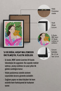 HOMEPACK Ahşap Çerçeveli Tablo Çerçeveli Poster Sanatsal Modern Duvar Dekoru TK-780