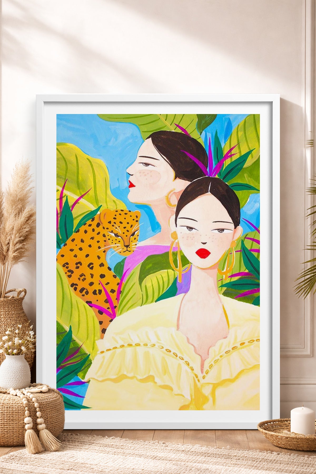 HOMEPACK Ahşap Çerçeveli Tablo Çerçeveli Poster Sanatsal Modern Duvar Dekoru TK-781