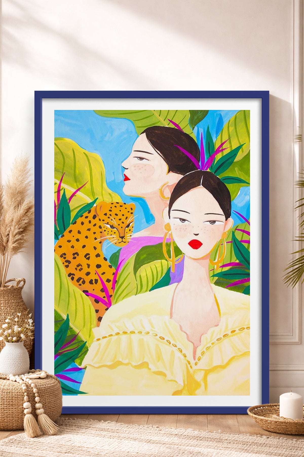 HOMEPACK Ahşap Çerçeveli Tablo Çerçeveli Poster Sanatsal Modern Duvar Dekoru TK-781