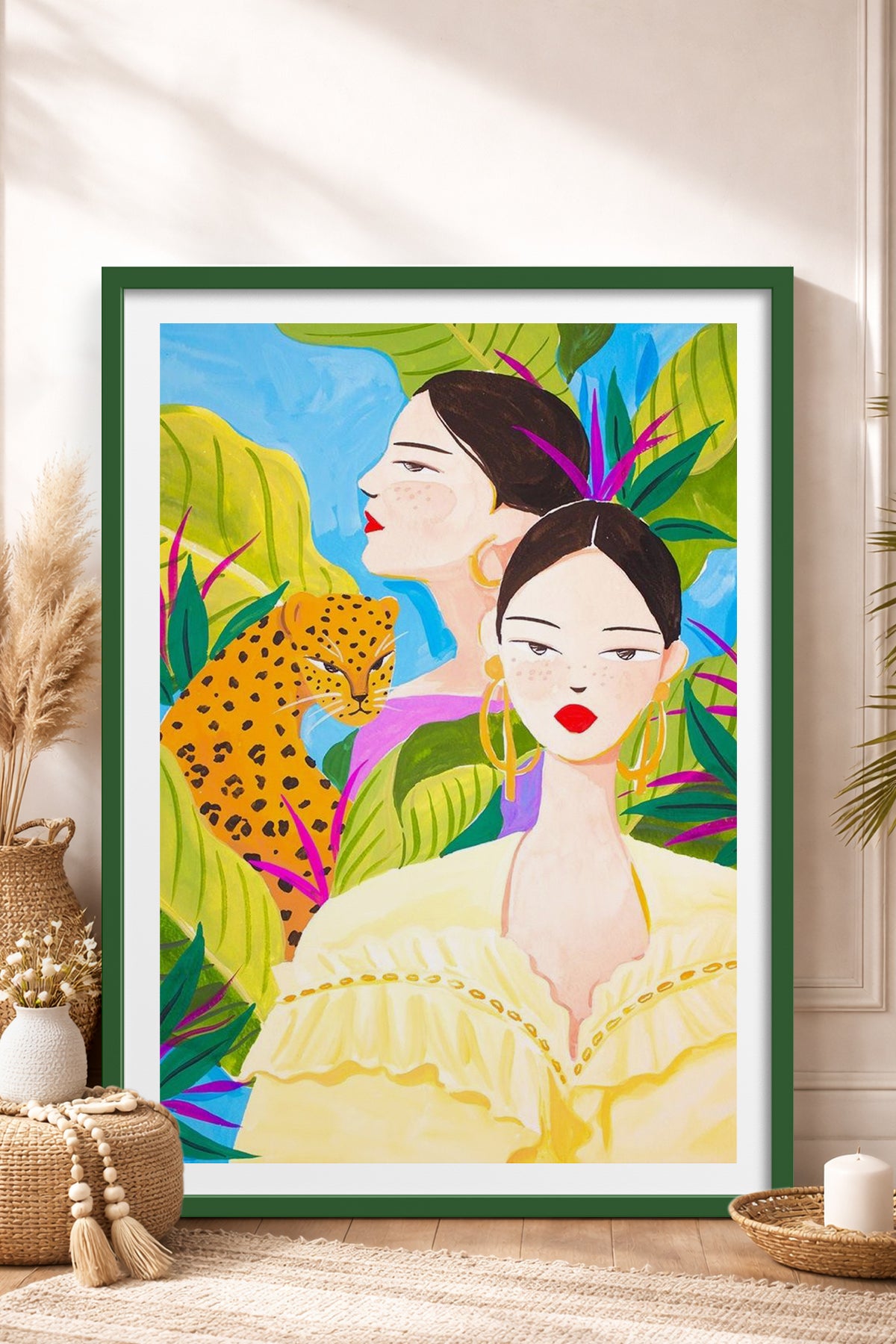 HOMEPACK Ahşap Çerçeveli Tablo Çerçeveli Poster Sanatsal Modern Duvar Dekoru TK-781