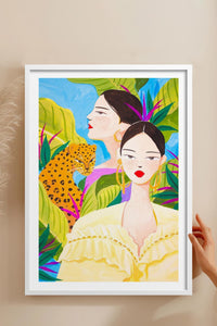 HOMEPACK Ahşap Çerçeveli Tablo Çerçeveli Poster Sanatsal Modern Duvar Dekoru TK-781