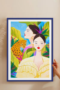 HOMEPACK Ahşap Çerçeveli Tablo Çerçeveli Poster Sanatsal Modern Duvar Dekoru TK-781