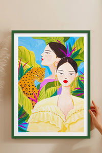 HOMEPACK Ahşap Çerçeveli Tablo Çerçeveli Poster Sanatsal Modern Duvar Dekoru TK-781
