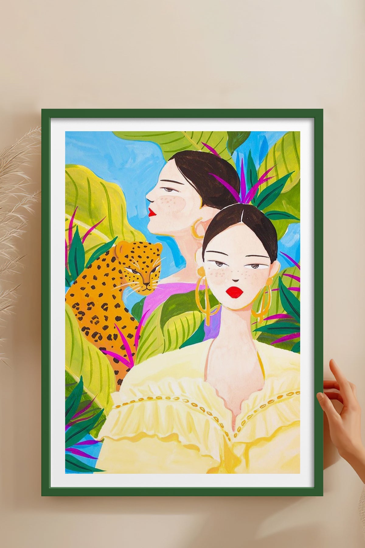 HOMEPACK Ahşap Çerçeveli Tablo Çerçeveli Poster Sanatsal Modern Duvar Dekoru TK-781