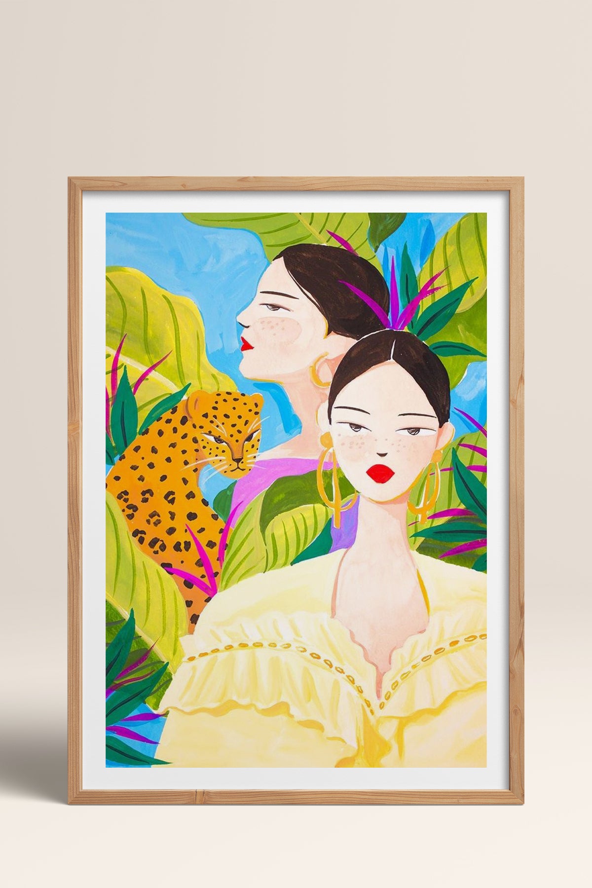 HOMEPACK Ahşap Çerçeveli Tablo Çerçeveli Poster Sanatsal Modern Duvar Dekoru TK-781