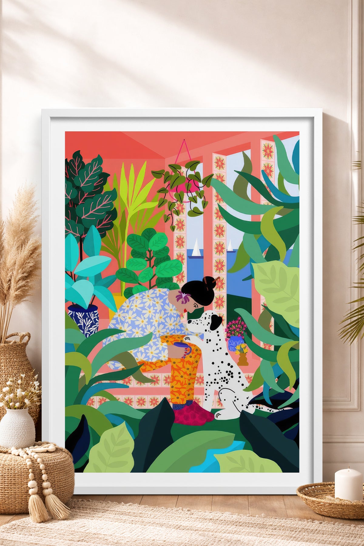 HOMEPACK Ahşap Çerçeveli Tablo Çerçeveli Poster Sanatsal Modern Duvar Dekoru TK-782