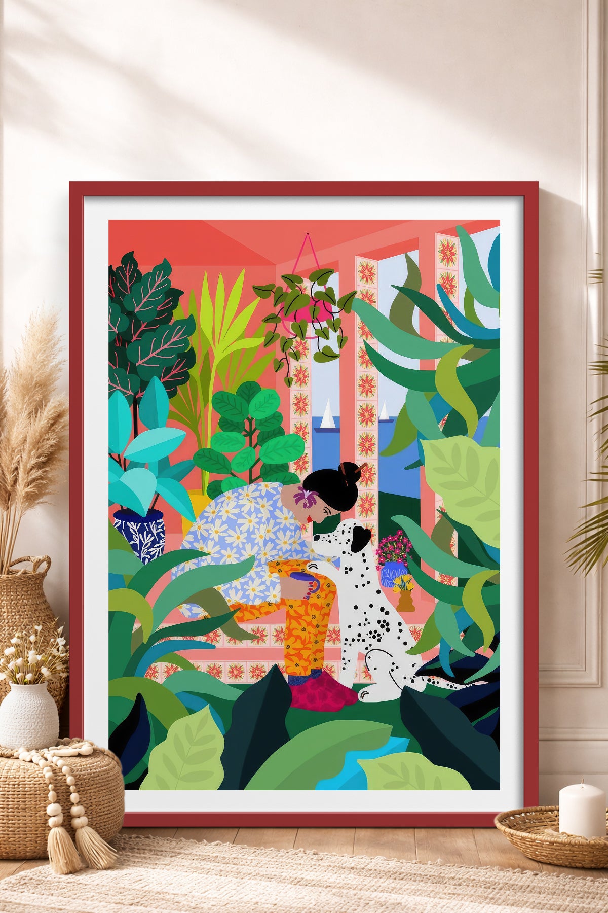 HOMEPACK Ahşap Çerçeveli Tablo Çerçeveli Poster Sanatsal Modern Duvar Dekoru TK-782