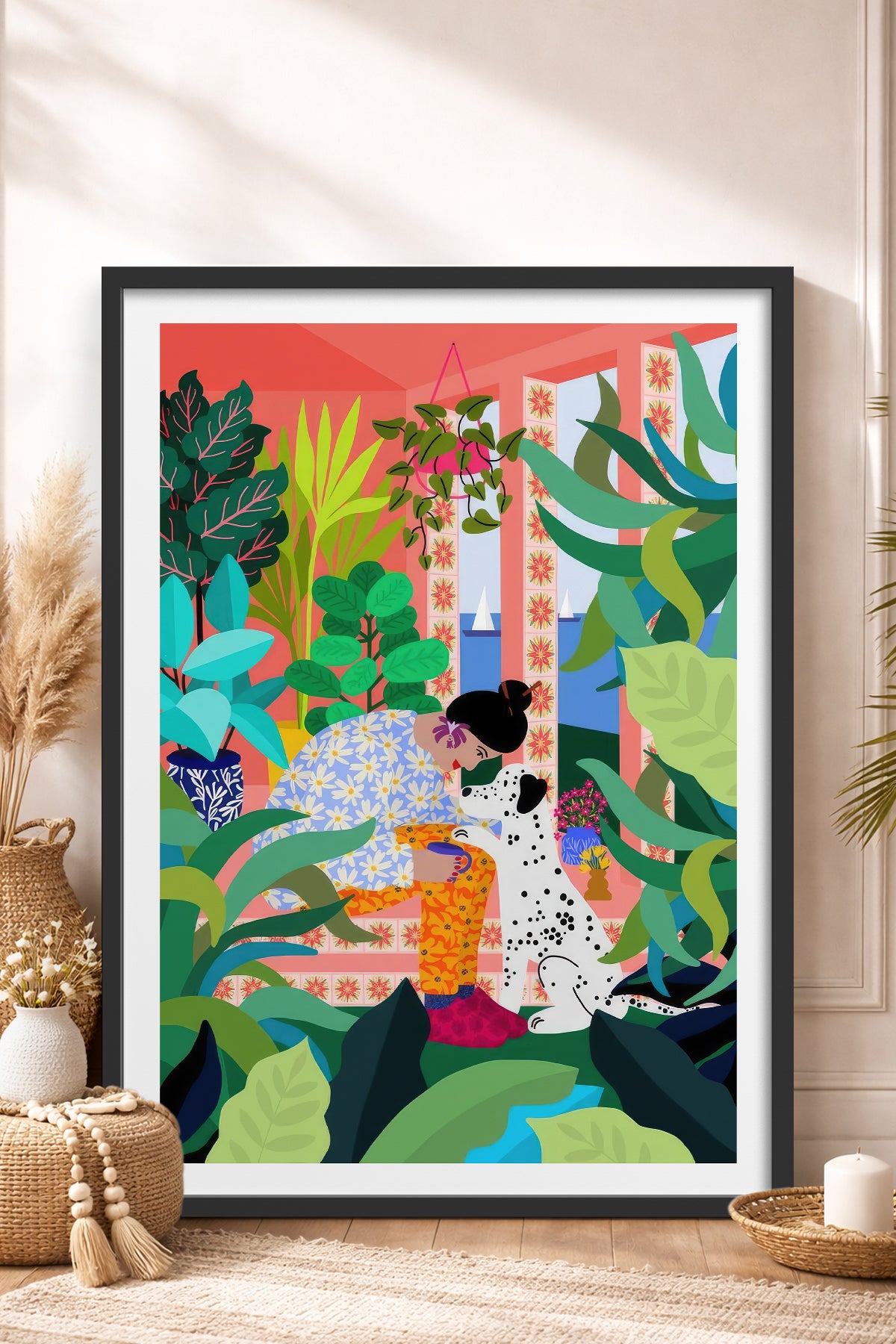 HOMEPACK Ahşap Çerçeveli Tablo Çerçeveli Poster Sanatsal Modern Duvar Dekoru TK-782