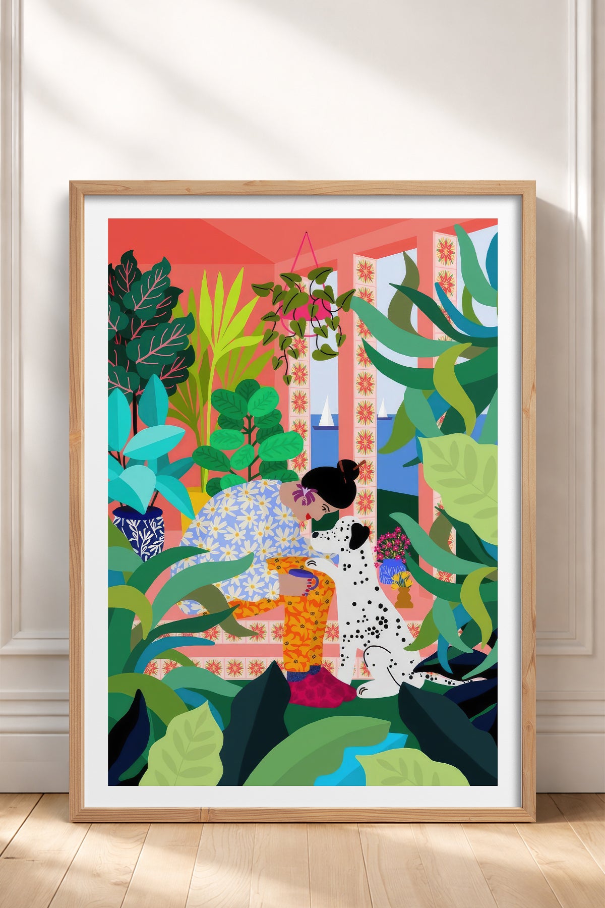 HOMEPACK Ahşap Çerçeveli Tablo Çerçeveli Poster Sanatsal Modern Duvar Dekoru TK-782