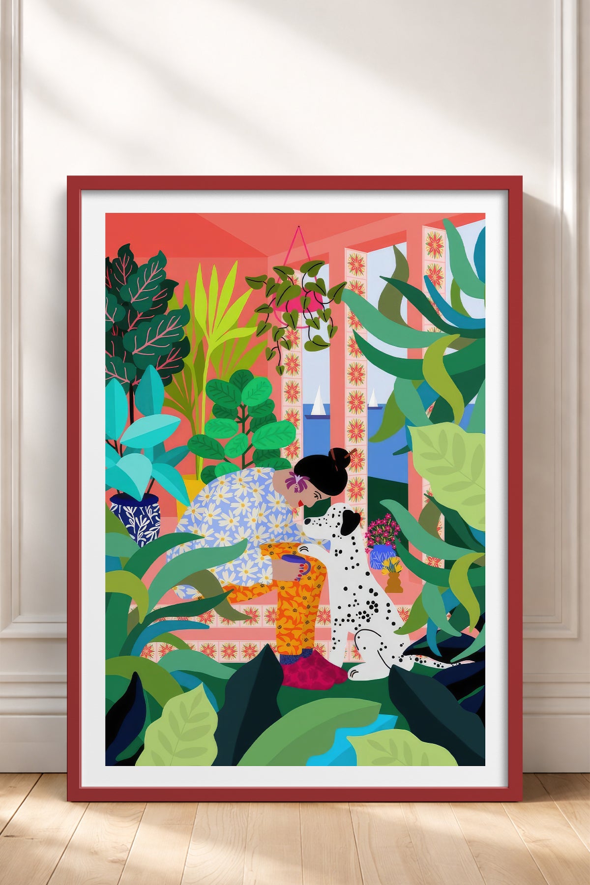 HOMEPACK Ahşap Çerçeveli Tablo Çerçeveli Poster Sanatsal Modern Duvar Dekoru TK-782