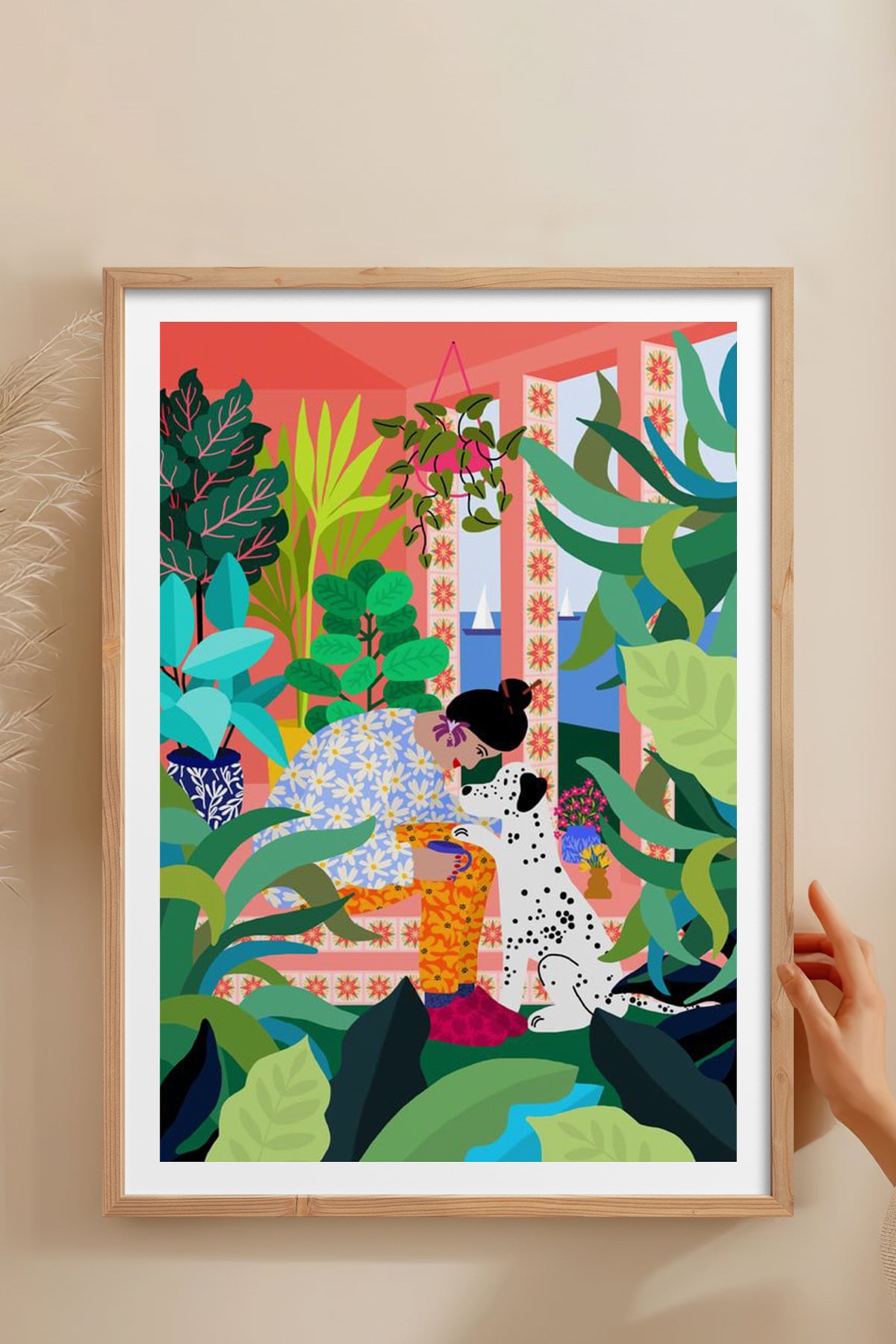 HOMEPACK Ahşap Çerçeveli Tablo Çerçeveli Poster Sanatsal Modern Duvar Dekoru TK-782