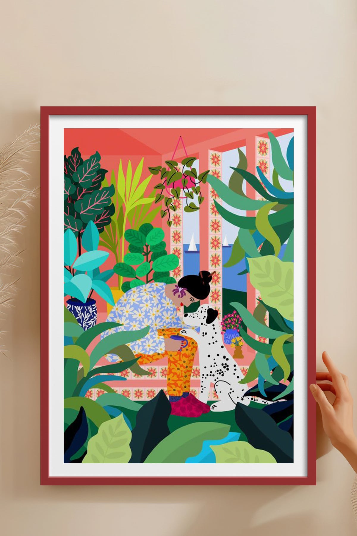HOMEPACK Ahşap Çerçeveli Tablo Çerçeveli Poster Sanatsal Modern Duvar Dekoru TK-782