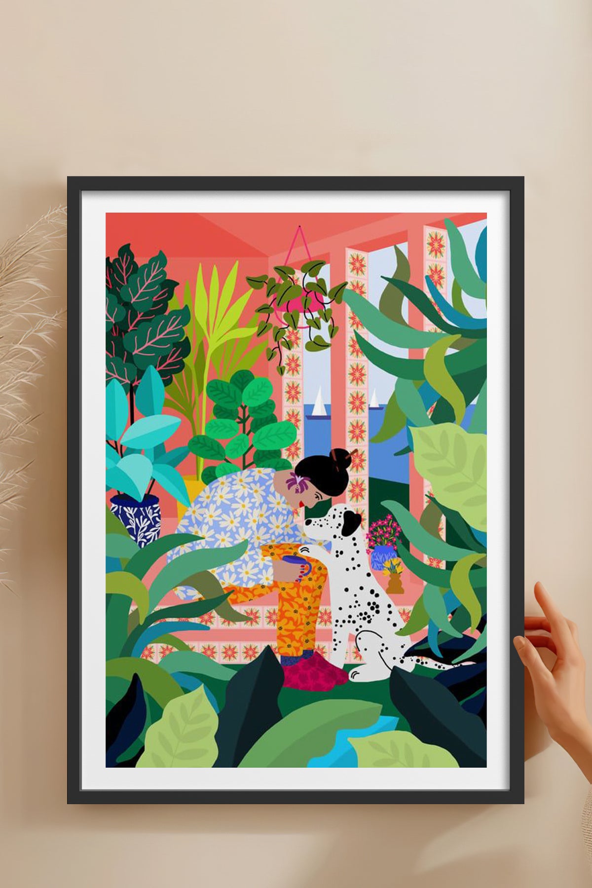 HOMEPACK Ahşap Çerçeveli Tablo Çerçeveli Poster Sanatsal Modern Duvar Dekoru TK-782