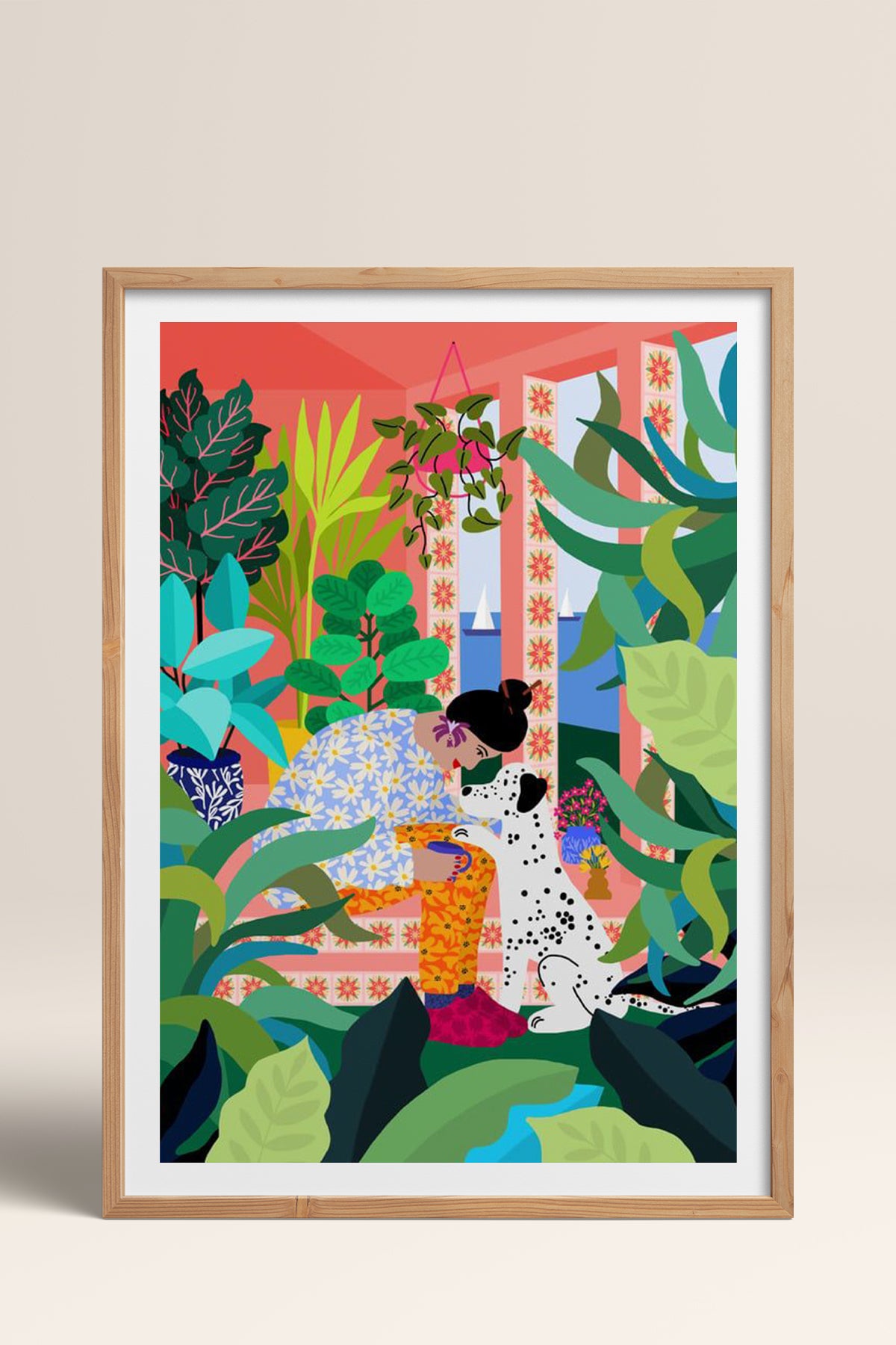 HOMEPACK Ahşap Çerçeveli Tablo Çerçeveli Poster Sanatsal Modern Duvar Dekoru TK-782