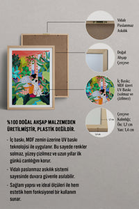 HOMEPACK Ahşap Çerçeveli Tablo Çerçeveli Poster Sanatsal Modern Duvar Dekoru TK-782