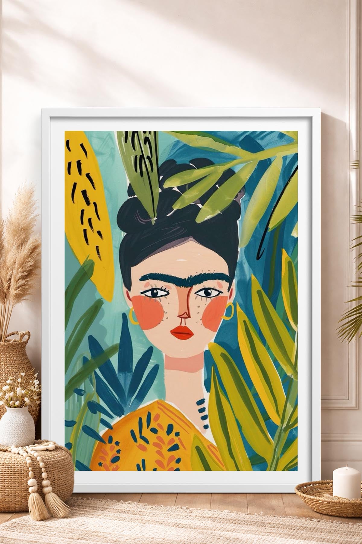 HOMEPACK Ahşap Çerçeveli Tablo Çerçeveli Poster Sanatsal Modern Duvar Dekoru TK-783