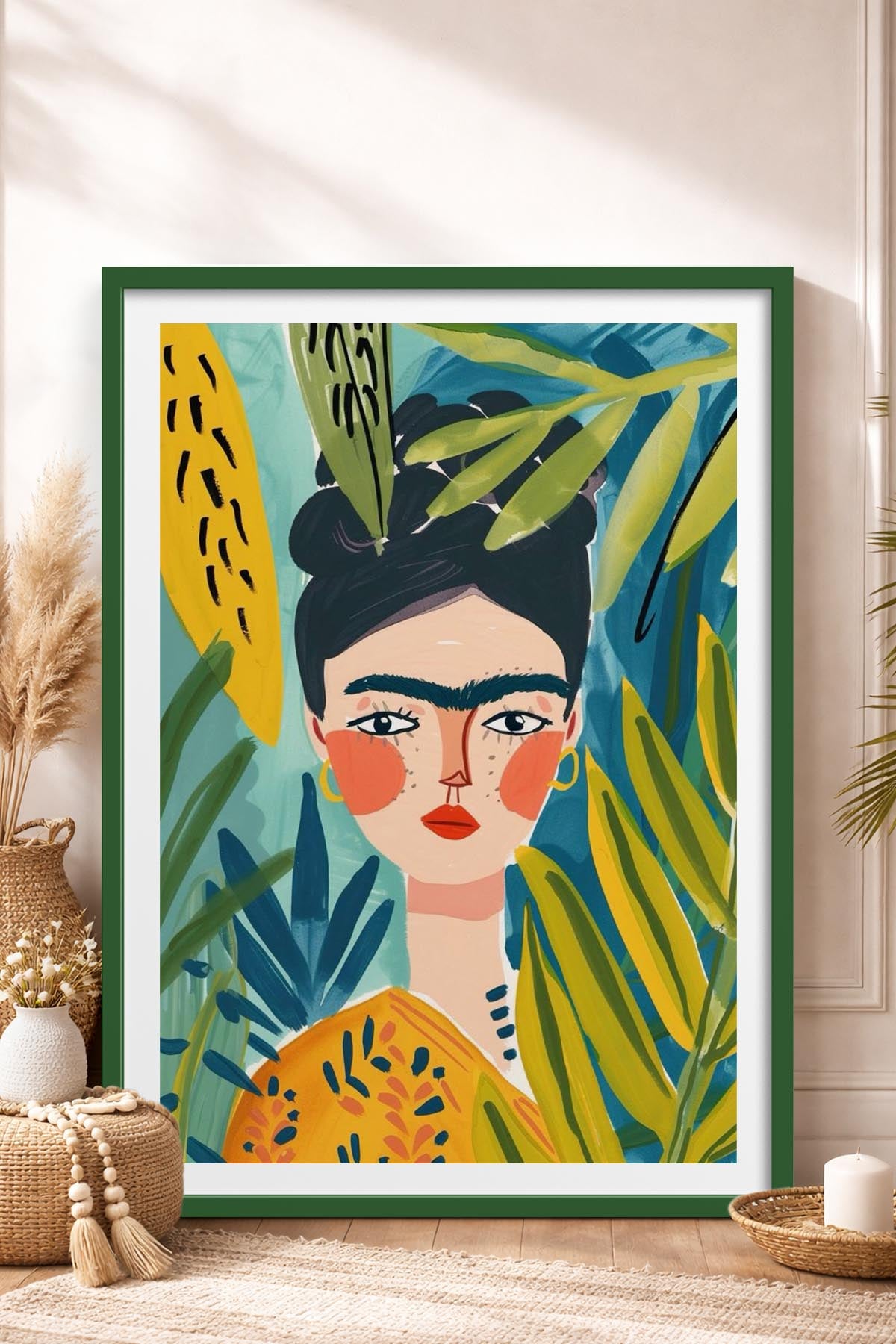 HOMEPACK Ahşap Çerçeveli Tablo Çerçeveli Poster Sanatsal Modern Duvar Dekoru TK-783