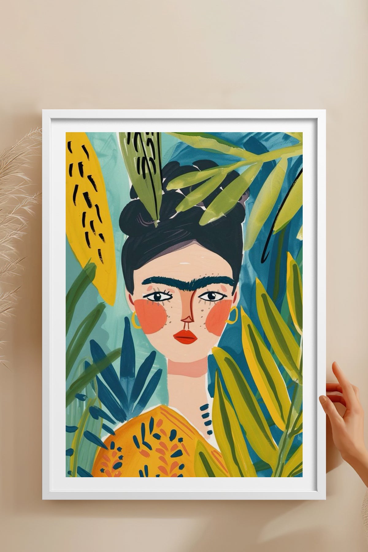 HOMEPACK Ahşap Çerçeveli Tablo Çerçeveli Poster Sanatsal Modern Duvar Dekoru TK-783