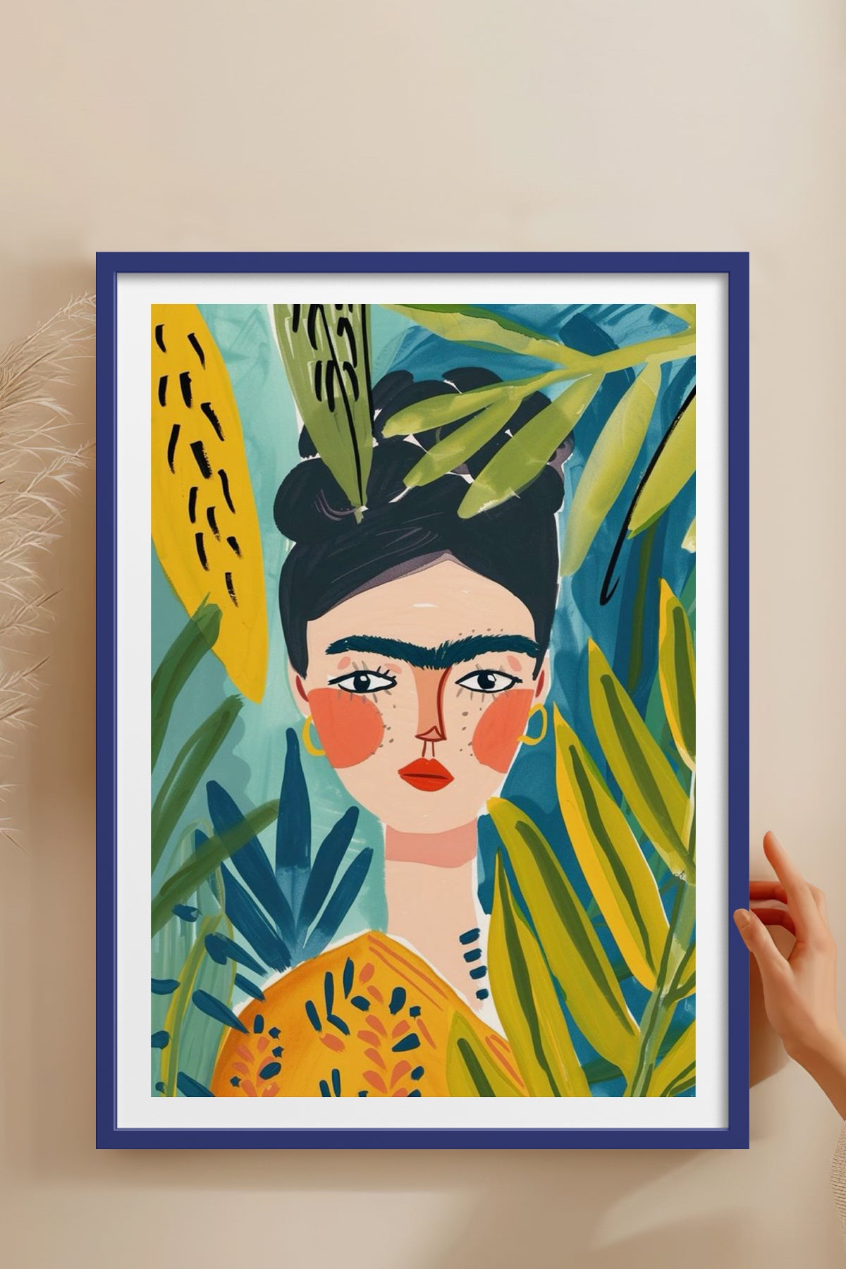 HOMEPACK Ahşap Çerçeveli Tablo Çerçeveli Poster Sanatsal Modern Duvar Dekoru TK-783