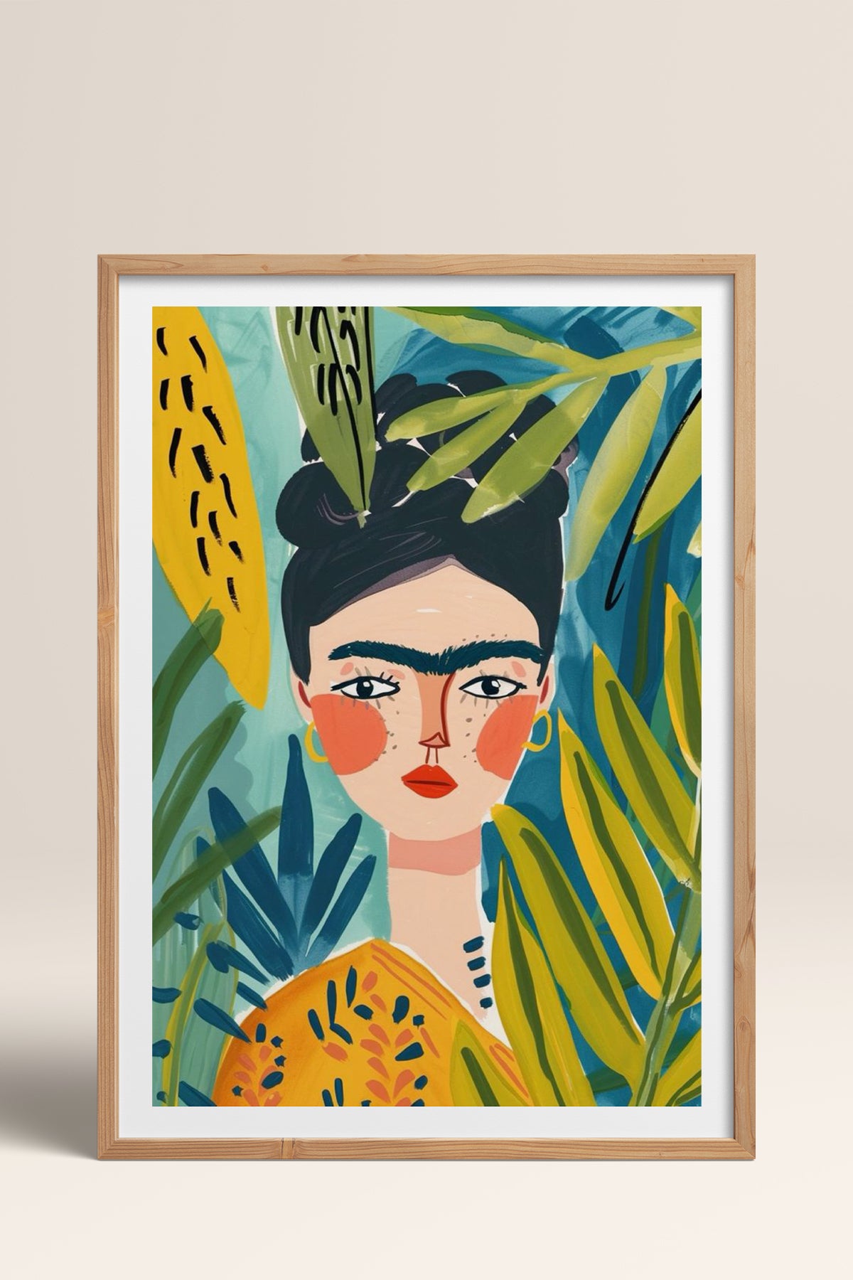 HOMEPACK Ahşap Çerçeveli Tablo Çerçeveli Poster Sanatsal Modern Duvar Dekoru TK-783