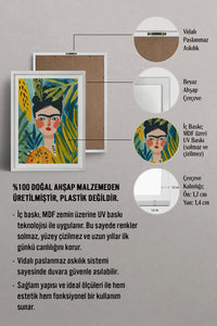 HOMEPACK Ahşap Çerçeveli Tablo Çerçeveli Poster Sanatsal Modern Duvar Dekoru TK-783