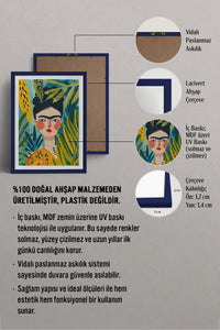 HOMEPACK Ahşap Çerçeveli Tablo Çerçeveli Poster Sanatsal Modern Duvar Dekoru TK-783