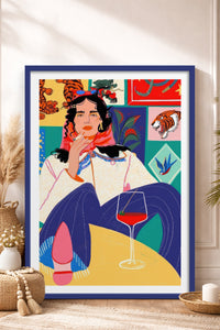 HOMEPACK Ahşap Çerçeveli Tablo Çerçeveli Poster Sanatsal Modern Duvar Dekoru TK-784