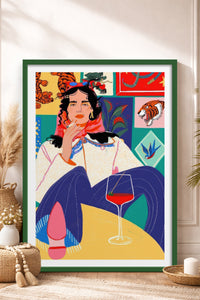 HOMEPACK Ahşap Çerçeveli Tablo Çerçeveli Poster Sanatsal Modern Duvar Dekoru TK-784