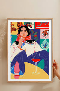 HOMEPACK Ahşap Çerçeveli Tablo Çerçeveli Poster Sanatsal Modern Duvar Dekoru TK-784