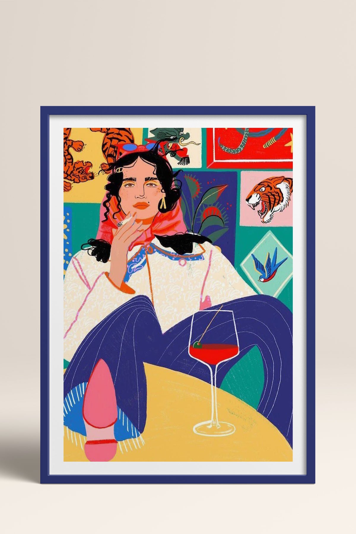 HOMEPACK Ahşap Çerçeveli Tablo Çerçeveli Poster Sanatsal Modern Duvar Dekoru TK-784