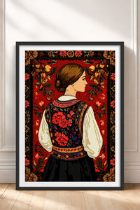 HOMEPACK Ahşap Çerçeveli Tablo Çerçeveli Poster Sanatsal Modern Duvar Dekoru TK-786