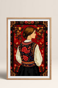 HOMEPACK Ahşap Çerçeveli Tablo Çerçeveli Poster Sanatsal Modern Duvar Dekoru TK-786